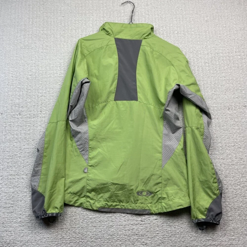 Y2K Salomon Ultralight Running Jacket Lime Green Women Sz M Hiking / Outdoor - Picture 9 of 13